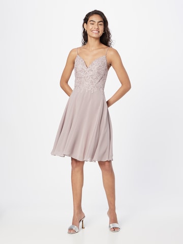 Unique Cocktail Dress in Pink: front