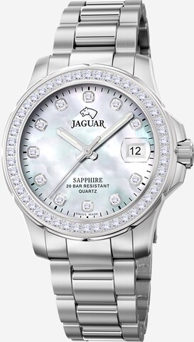 Jaguar Analog Watch in Silver: front