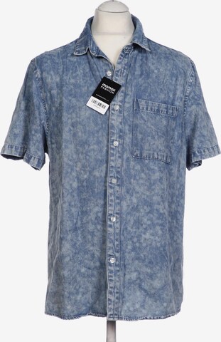 Forever 21 Button Up Shirt in L in Blue: front