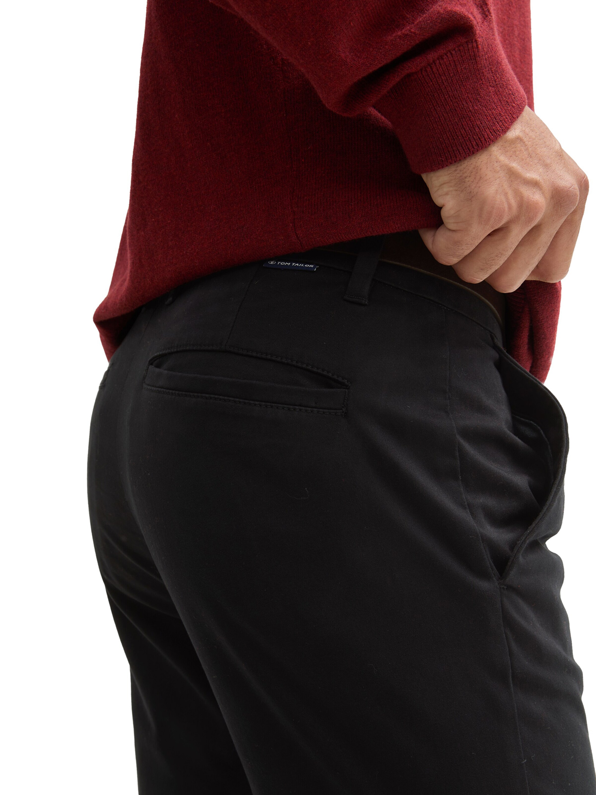 Slimfit Pantaloni chino 'Travis' di TOM TAILOR in nero