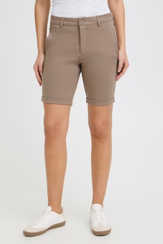 Fransa Regular Trousers 'FRLANO SHO 1' in Beige: front