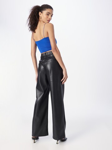 Abercrombie & Fitch Wide leg Broek in Zwart