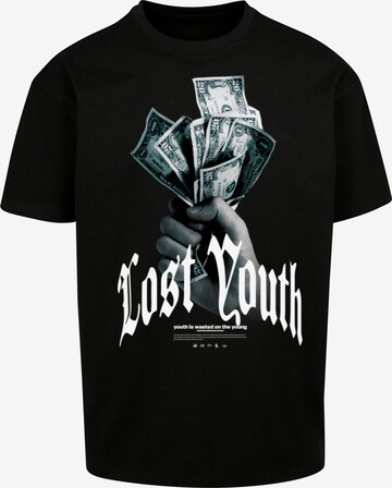 T-Shirt Lost Youth en noir : devant