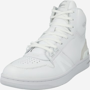 LACOSTE High-Top Sneakers 'L001' in White: front
