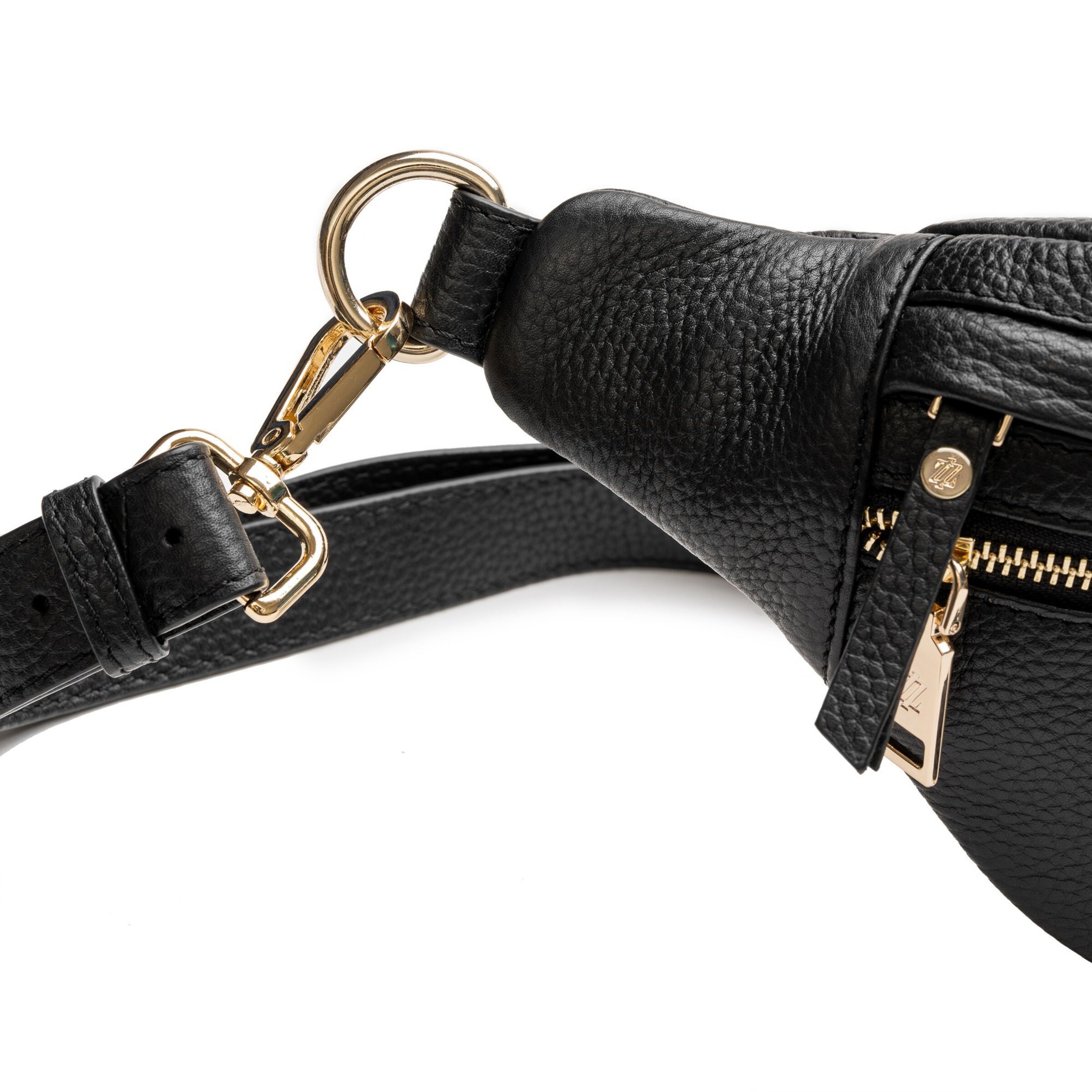 Lazarotti Belt bag 'Bologna Leather' in Black