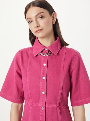 Monki Shirt dress in Pink