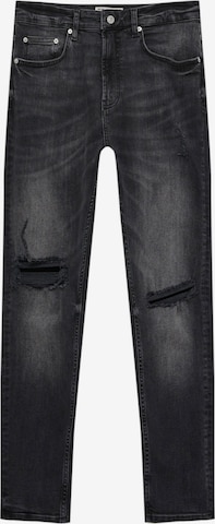 Pull&Bear Skinny Jeans in Zwart: voorkant