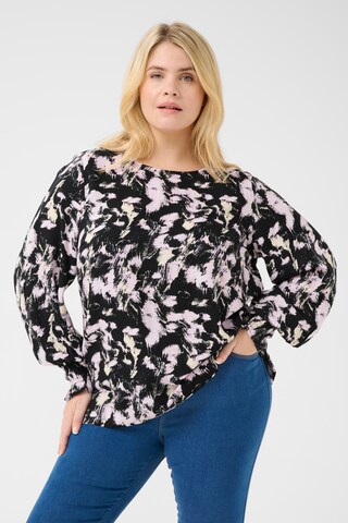 KAFFE CURVE Blus 'KC Lurana' i svart: framsida