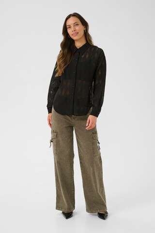 Cream Blouse 'Billie' in Black