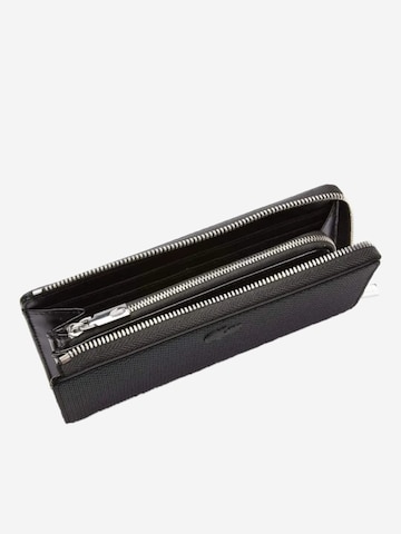 LACOSTE Portemonnaie 'Lacoste Compagnon cuir piqué Chantaco'‌‌‌‌‌ in Schwarz