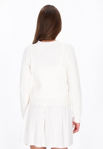 MYMO - Casaco de malha 'Young Fashion' em branco