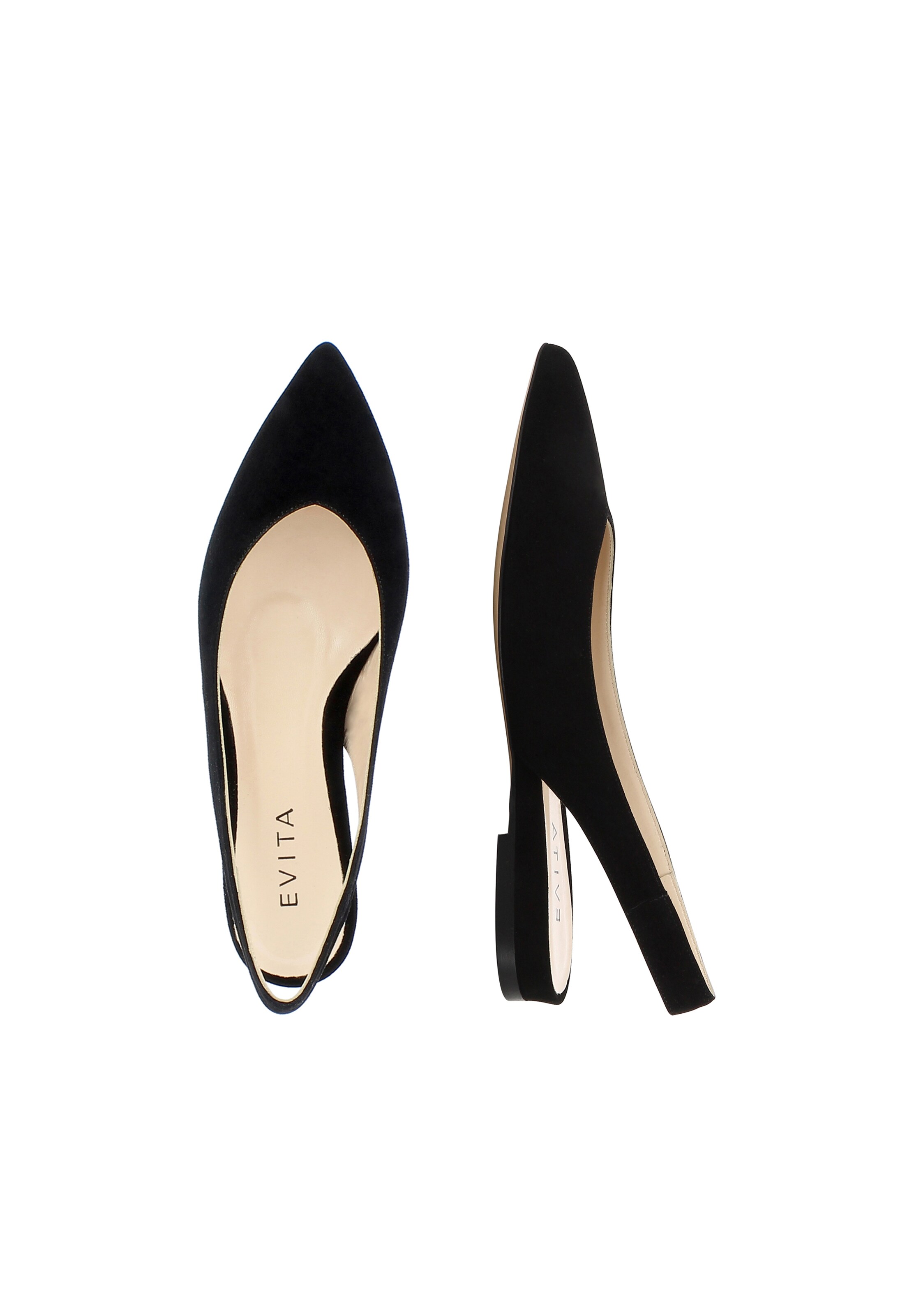 EVITA Damen Sling Pumps FRANCA in Schwarz
