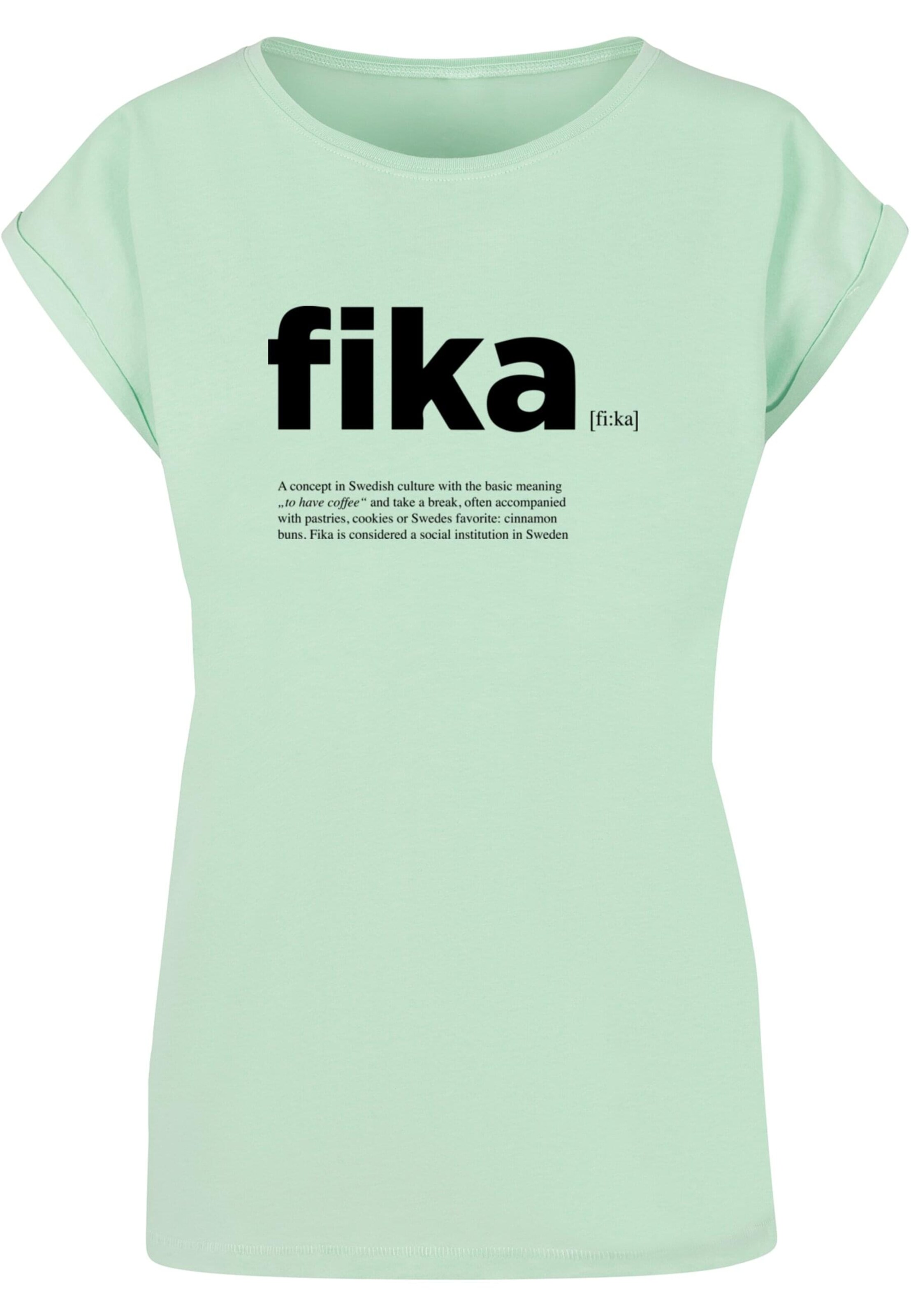 Mister Tee Shirt Fika Definition in Pastel Green ABOUT YOU