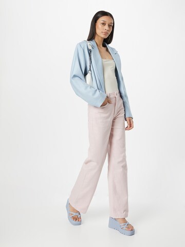 SELECTED FEMME Wide Leg Jeans in Pink