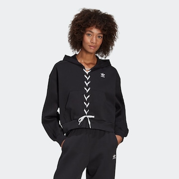 ADIDAS ORIGINALS Sweatjacke 'Always Original Laced' in Schwarz: predná strana