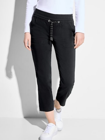 CECIL Regular Trousers 'Tracey' in Black