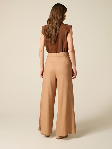 oltre - Ropa ancha Pantalón en beige