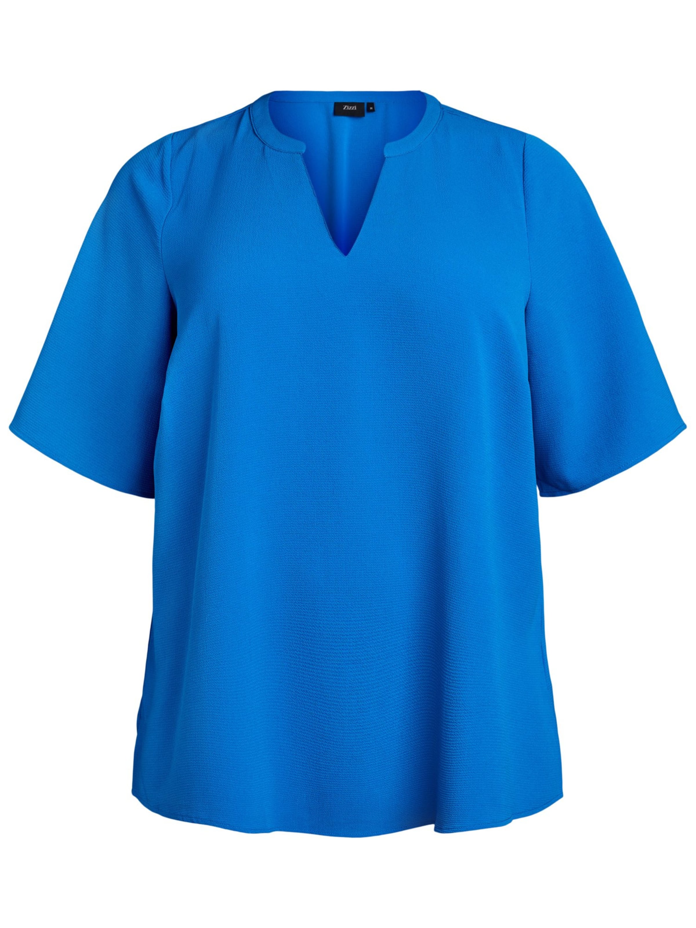 Zizzi Pluus 'VANNI', värv sinine: eest vaates