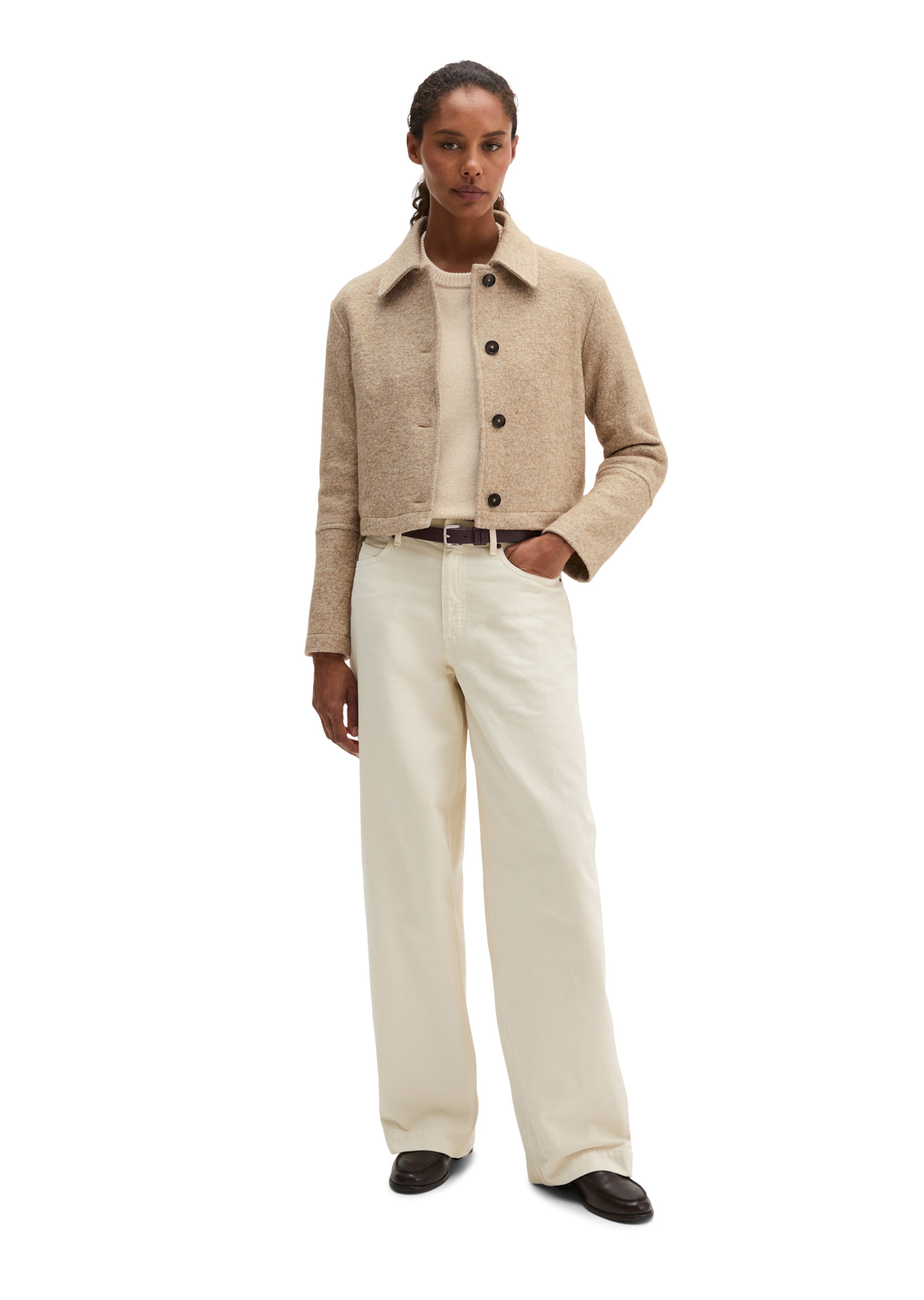 Veste mi-saison Marc O'Polo en beige : devant