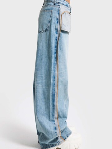 IT'S BASIC Baggy Jeans 'SUPER BAGGY MID RISE JEANS (Lenght 30)' i blå