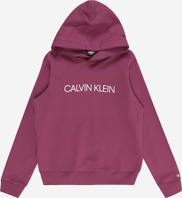 Calvin Klein Jeans كنزة رياضية بلون بنفسجي: الأمام