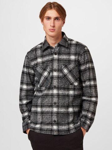 JOOP! Jeans - Regular Fit Camisa 'Haper' em preto: frente