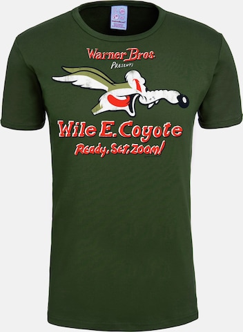 LOGOSHIRT Shirt 'Coyote' in Green: front