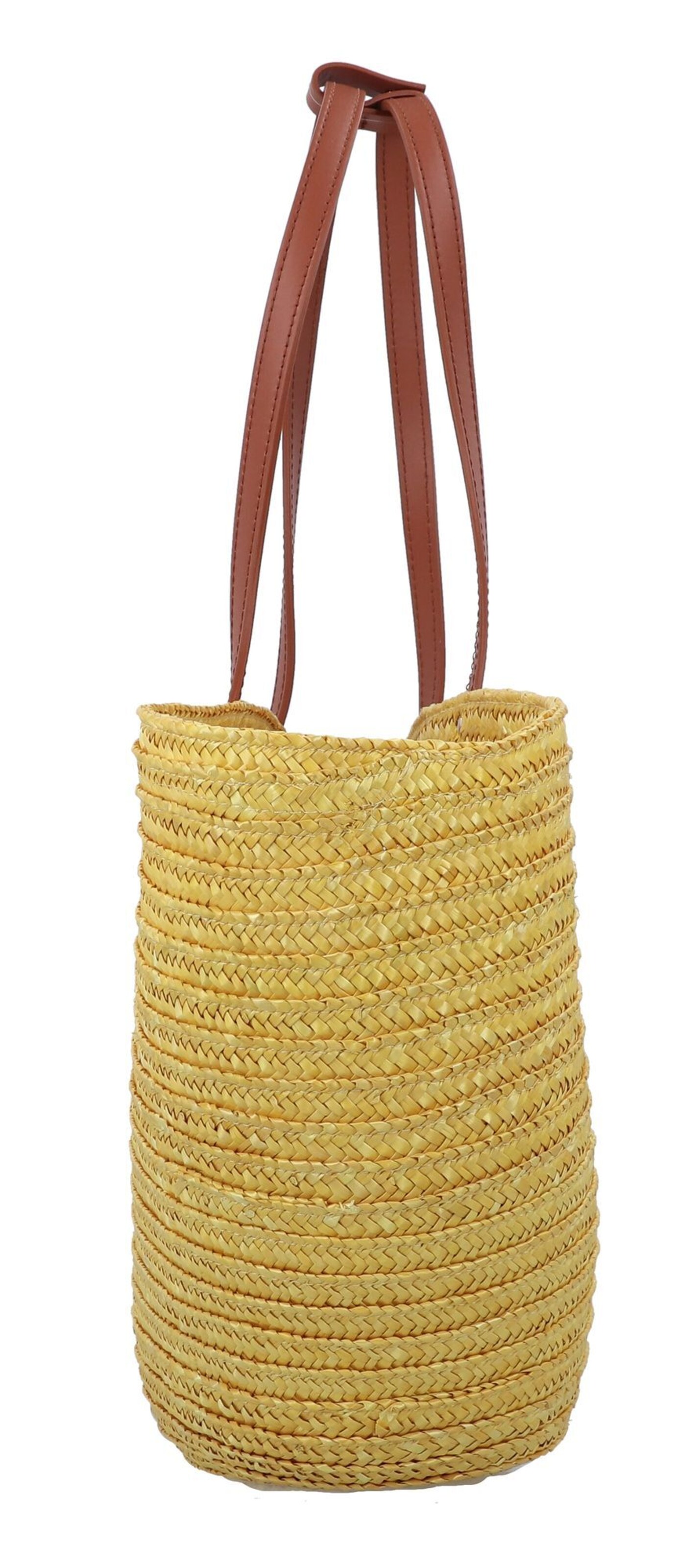 PATRIZIA PEPE Shopper 'Summer Straw' in Gelb
