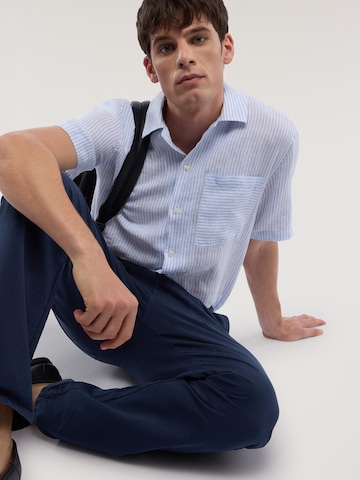 Trussardi Regular fit Button Up Shirt in Blue