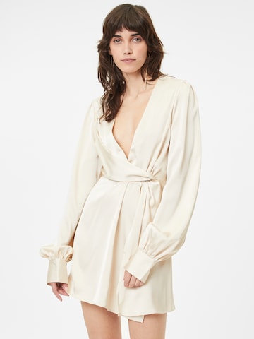 Robe de cocktail Misspap en beige : devant