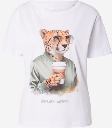 EINSTEIN & NEWTON Paita 'Monday Cheetah' värissä valkoinen: etupuoli