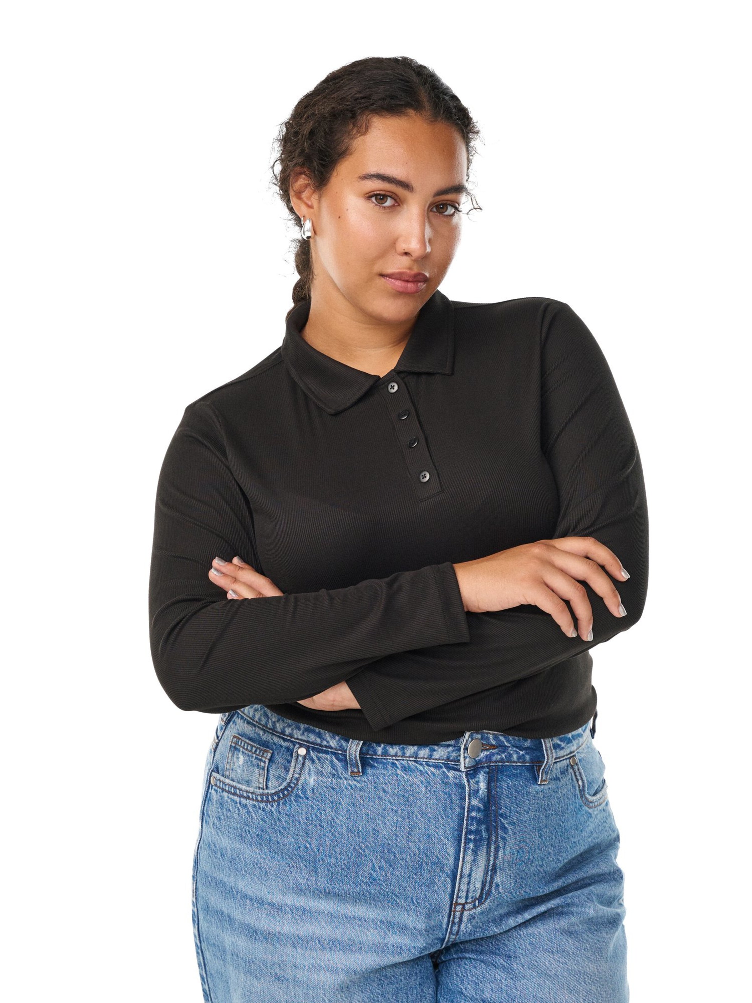 Tricou 'Majelica' de la Zizzi pe negru: față