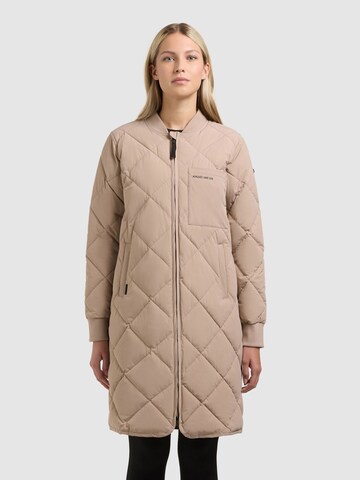 khujo Between-Seasons Coat 'YMAL2' in Beige: front