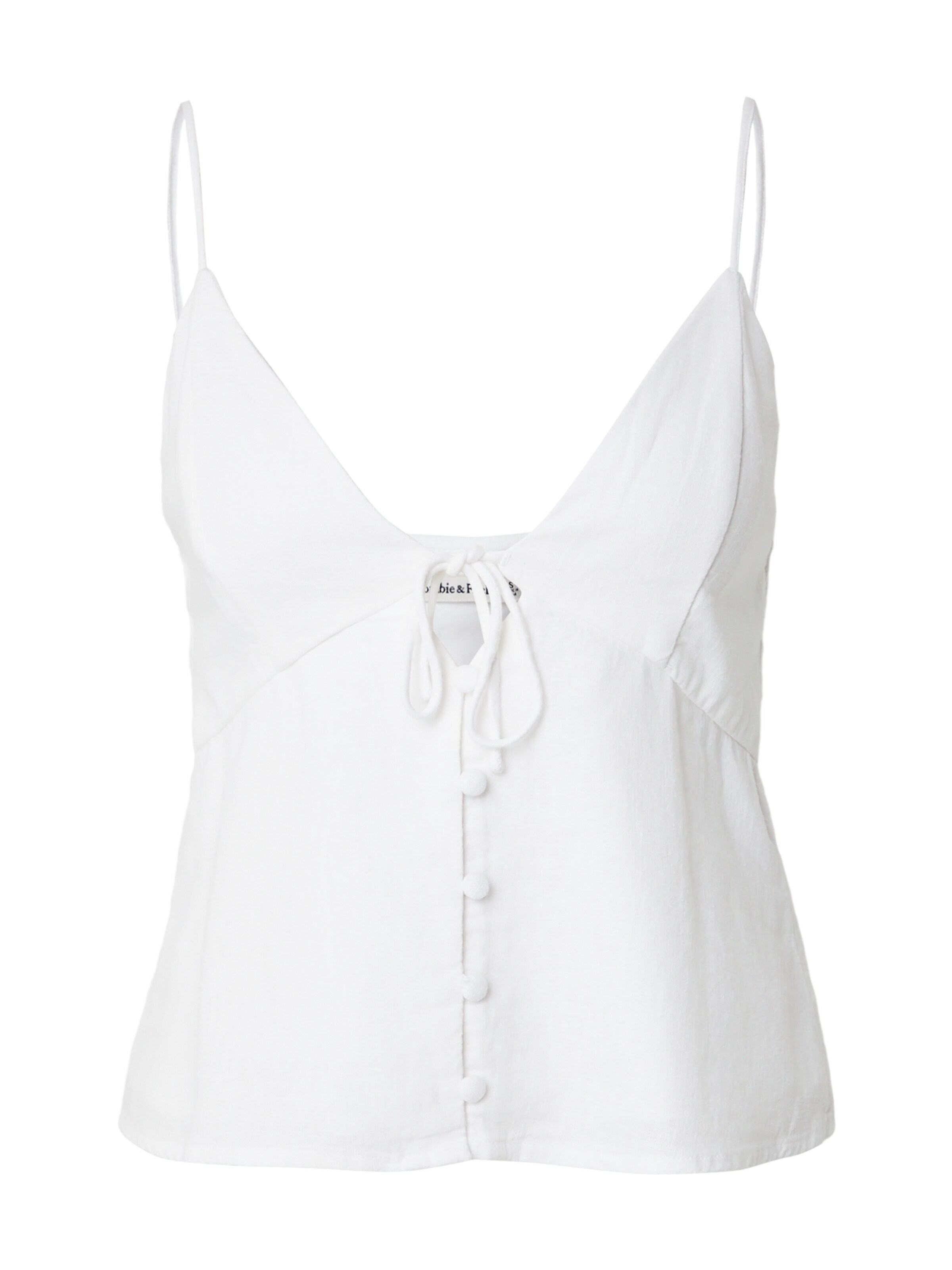 Abercrombie & Fitch Top | bela barva: sprednja stran