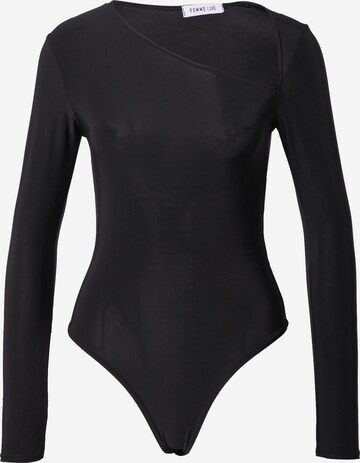 Femme Luxe Tričkové body 'BETHAN' – černá: přední strana