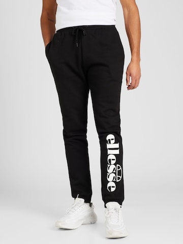 ELLESSE Tapered Pants in Black: front