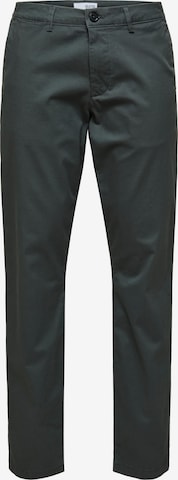 Pantalon chino 'Miles Flex' SELECTED HOMME en gris : devant