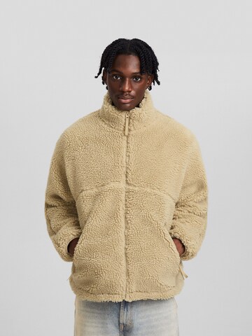 Bershka Winter jacket in Beige: front