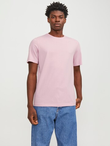 Coupe slim T-Shirt JACK & JONES en rose : devant