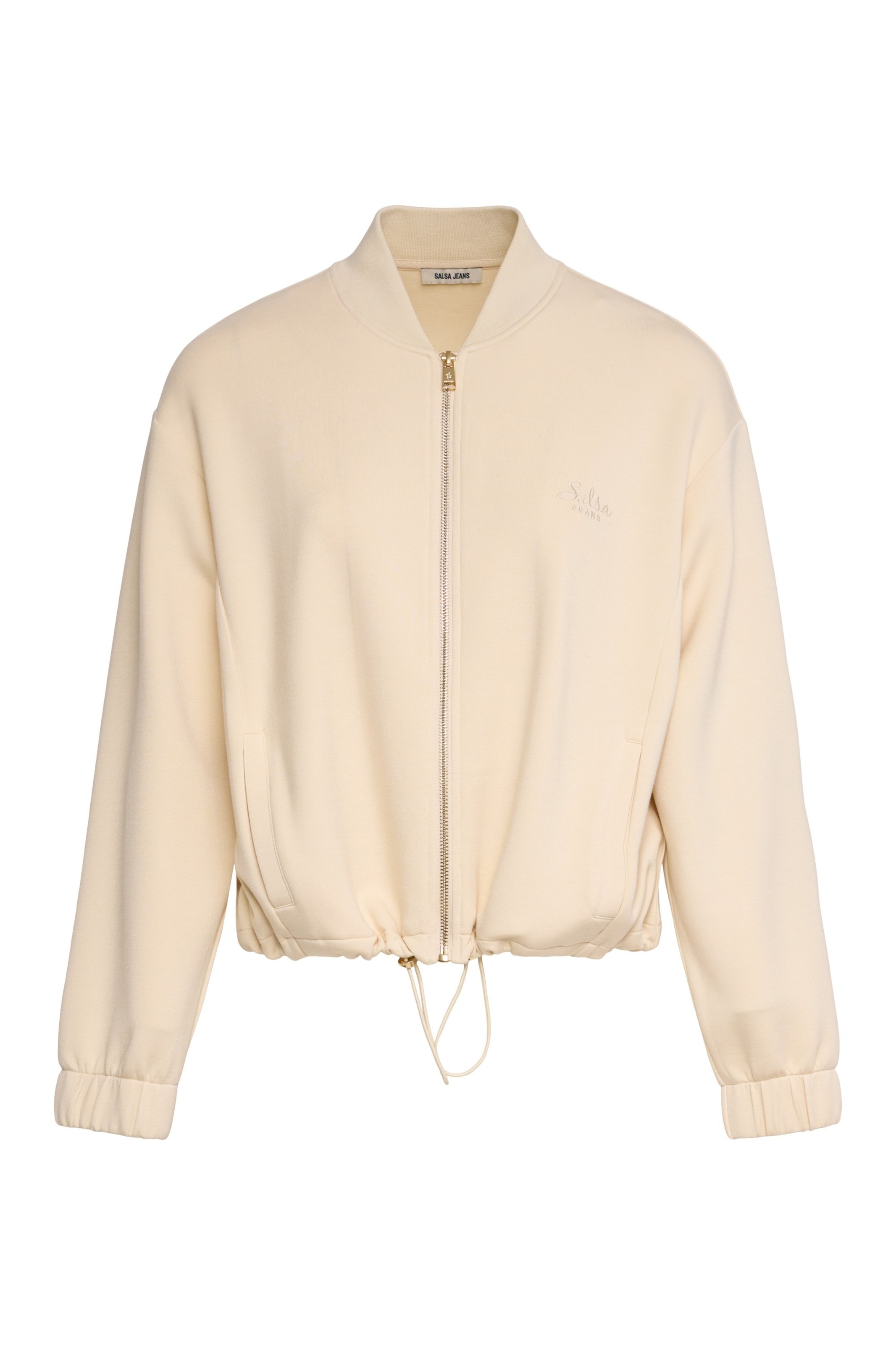 Salsa Jeans Sweatjacke in Beige: Vorderseite