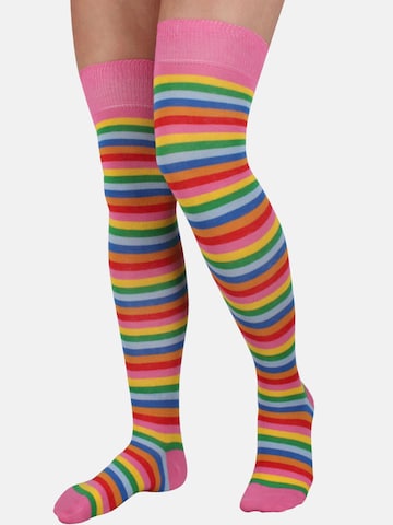 Chaussettes montantes normani en mélange de couleurs