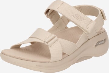 Sandales de randonnée 'GO WALK - ATTRACT' SKECHERS en beige : devant