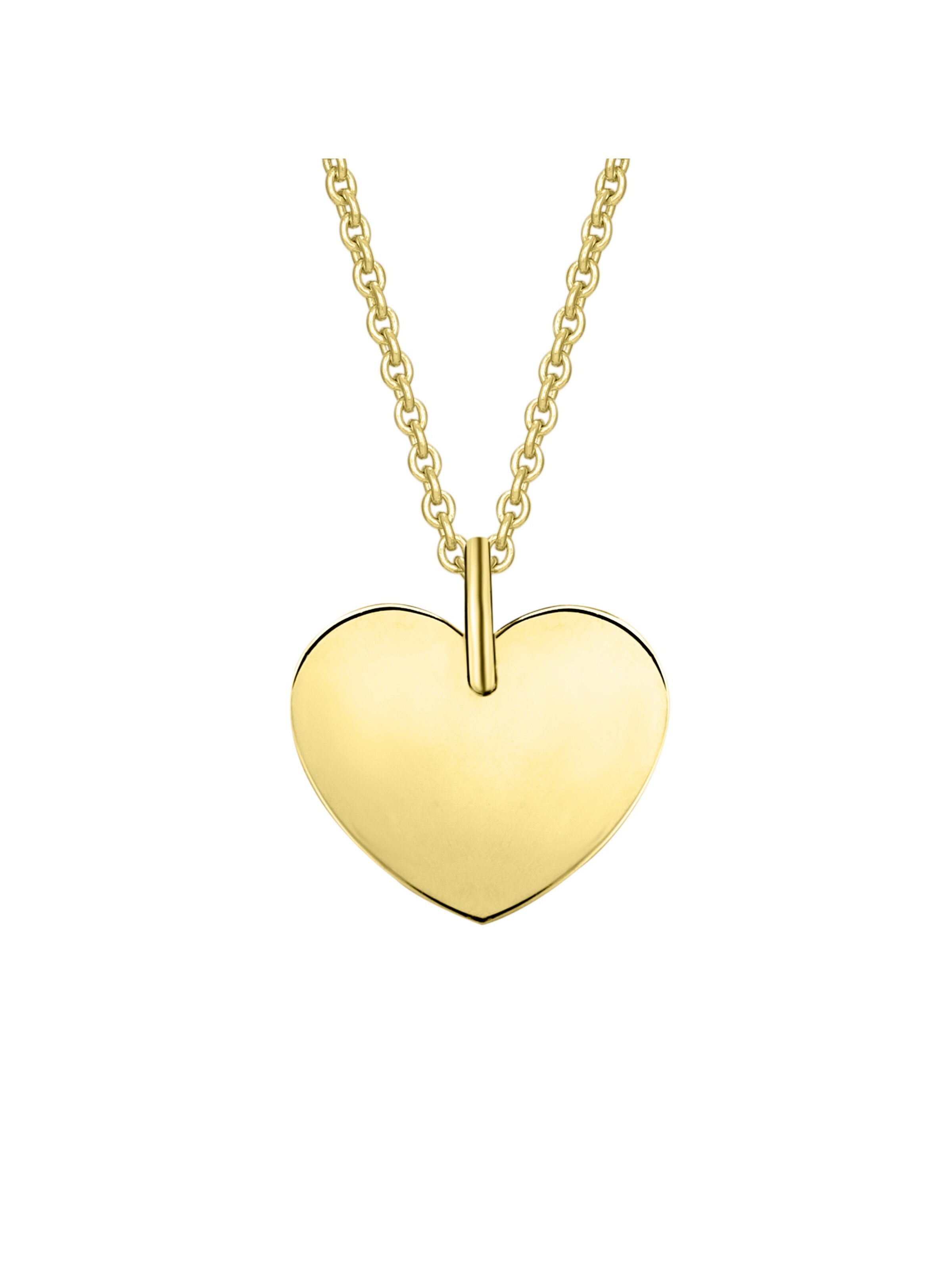 ONE ELEMENT Anhänger 'Herz ohne Gravur' in Gold: Vorderseite