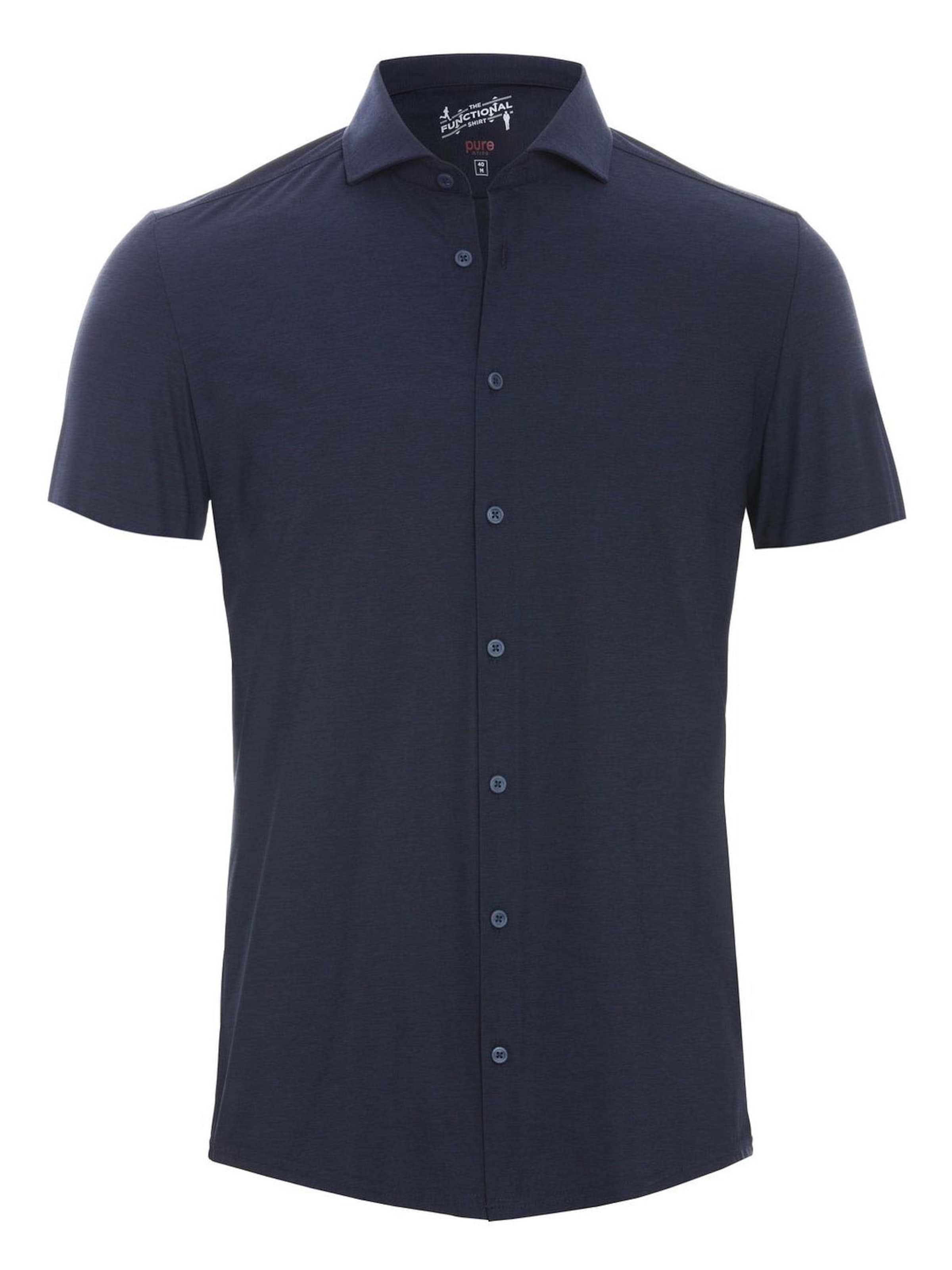 PURE Regular fit Overhemd in Blauw: voorkant