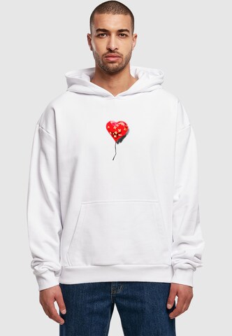 Merchcode Sweatshirt 'Banksy - Love Hurts' in Wit: voorkant