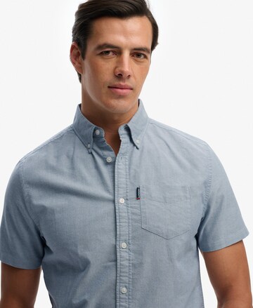 Superdry & Co Regular fit Overhemd 'Essentials Oxford' in Blauw