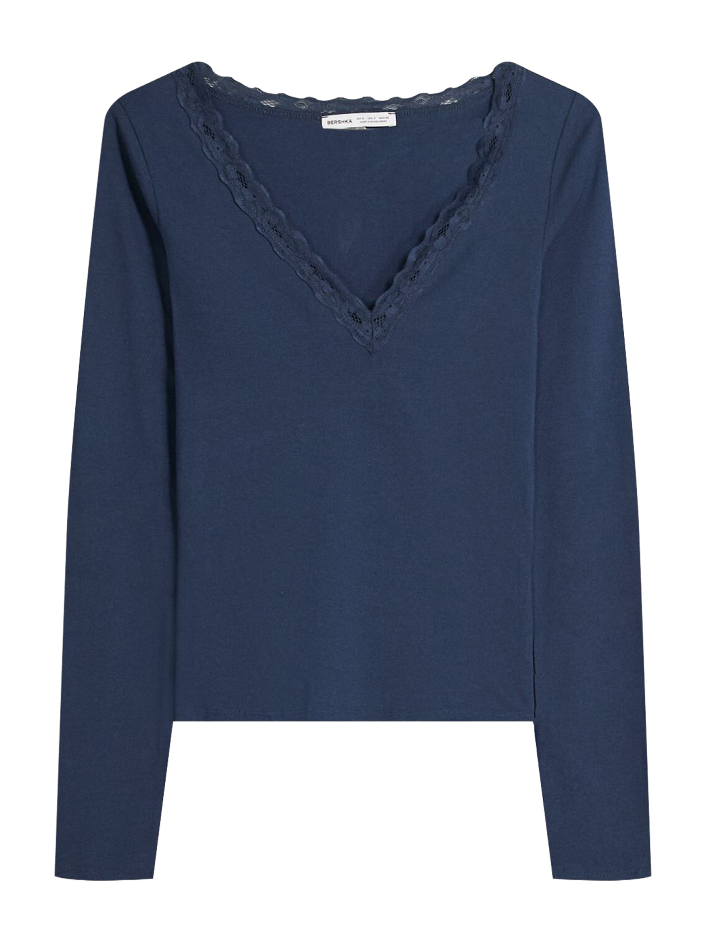 Bershka Tričko – modrá: přední strana