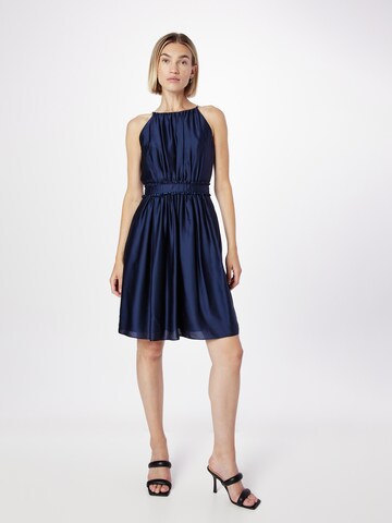 Robe de cocktail SWING en bleu : devant