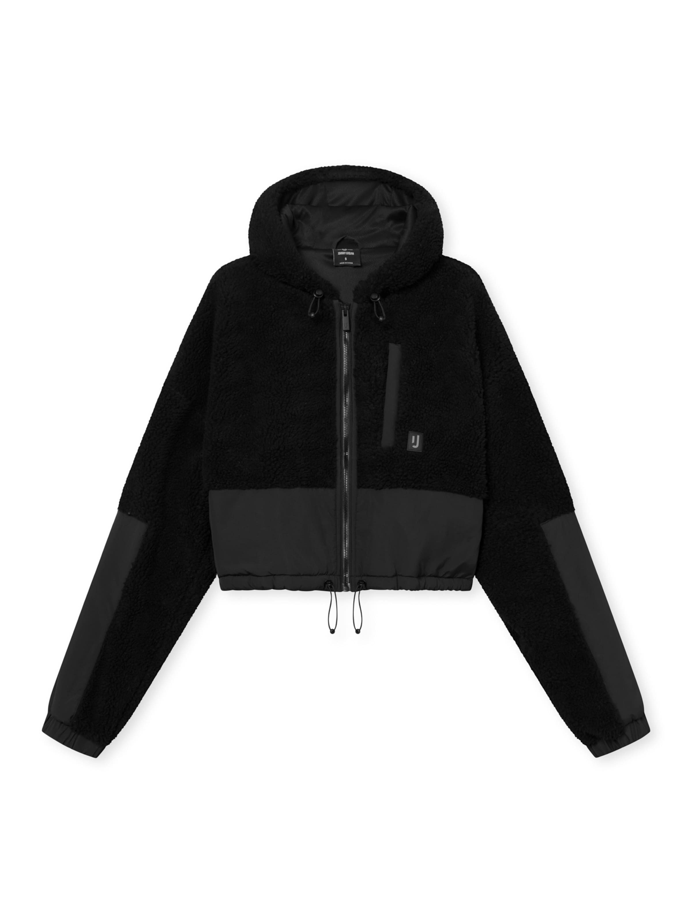 Johnny Urban Fliisjakk 'Carey', värv must: eest vaates