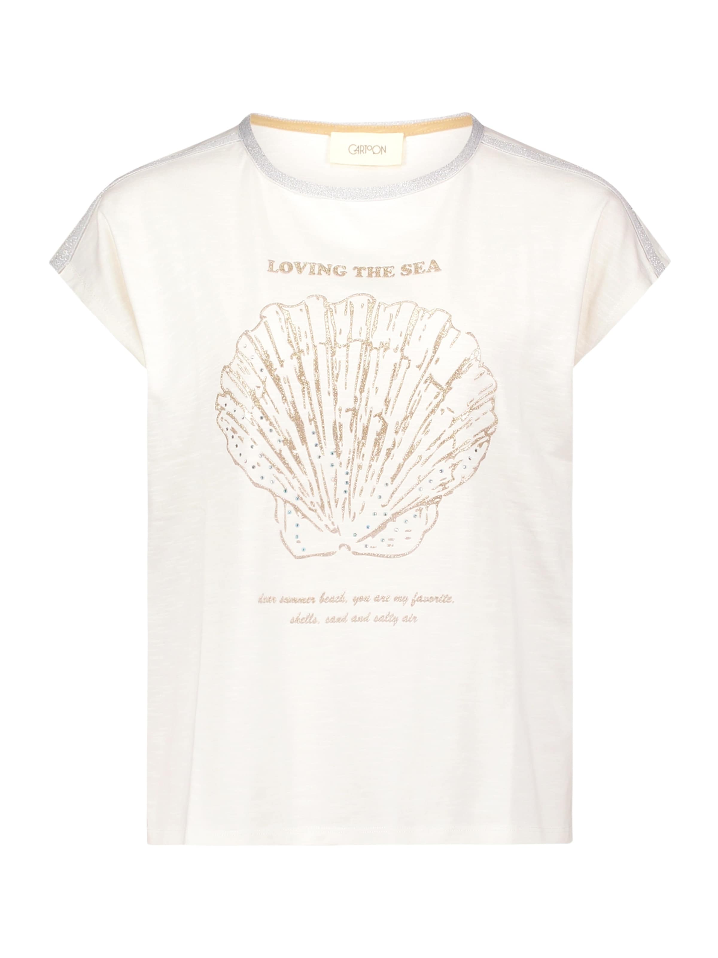 Cartoon Shirt in White: front